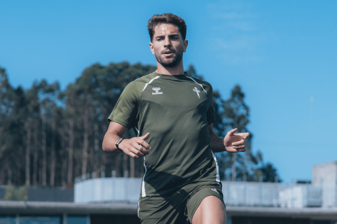 Javi Rueda en Afouteza (Foto. RC Celta).