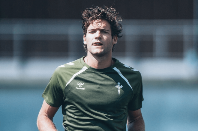 Marcos Alonso en Afouteza (Foto. RC Celta).