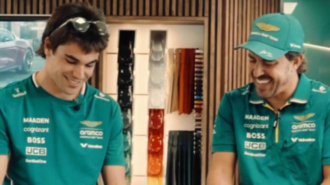 Fernando Alonso y Lance Stroll, en un vídeo de Aston Martin