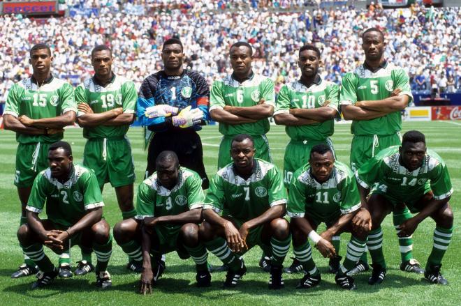 Peter Rufai, con la Selección de Nigeria en el Mundial 94 (Foto: Cordon Press).