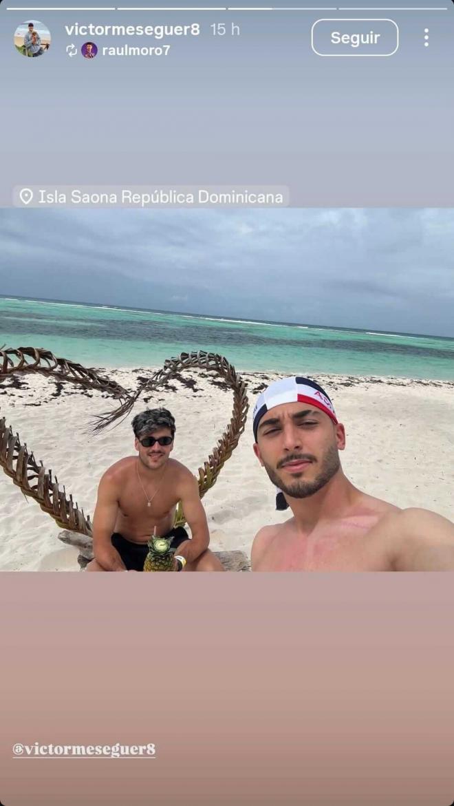 Víctor Meseguer y Raúl Moro de viaje por la República Dominicana (Foto: Instagram)