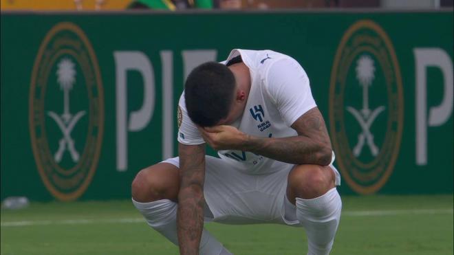 Joao Cancelo y sus lágrimas por Diogo Jota (Telecinco)