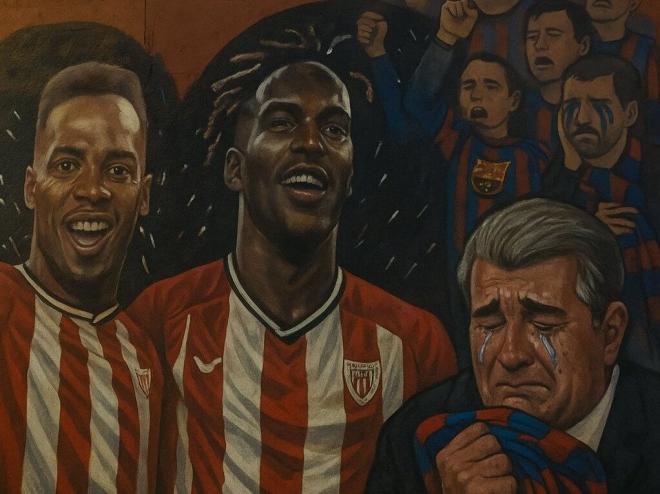 Meme con sorna hacia Joan Laporta por la renovación de Nico Williams por el Athletic Club.