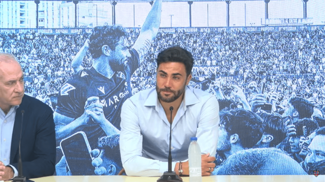 Vicente Iborra, emocionado en la rueda de prensa de su retirada.