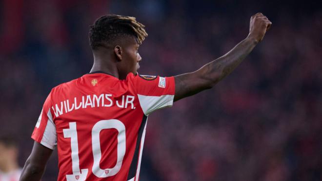 Nico Williams durante un partido con el Athletic (Fuente: Cordon Press)
