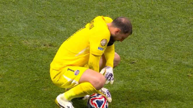 Donnarumma tras ver la lesión de Musiala (Captura de 'DAZN')