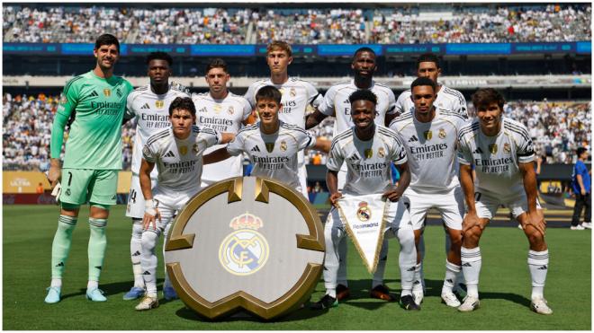 El once titular del Real Madrid ante el Borussia Dortmund. (Foto: @realmadrid)