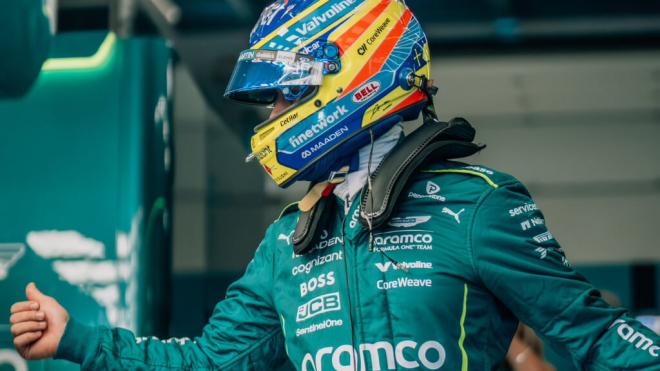 Fernando Alonso, en Silverstone (Foto: Aston Martin).