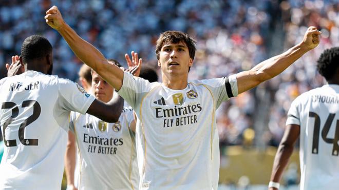 Gonzalo celebrando su gol ante el Dortmund (Real Madrid)