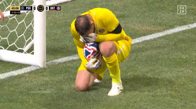 La reacción de Donnarumma al ver la lesión de Musiala (Captura de 'DAZN')