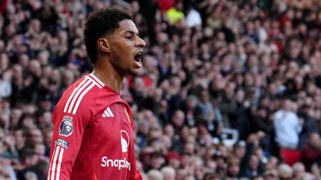 Marcus Rashford, en un partido con el Manchester United (Europa Press)
