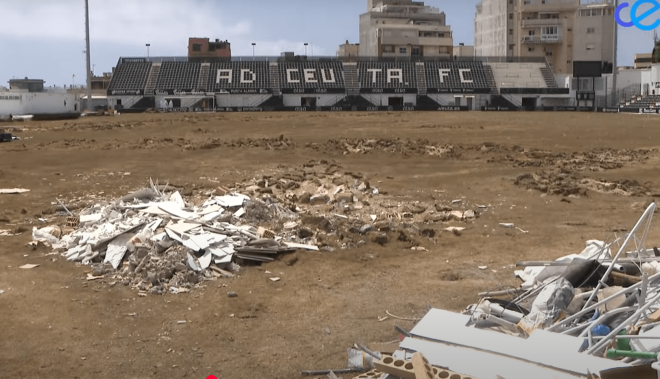 El Estadio Alfonso Murube, del AD Ceuta (Imagen: RTVCE).