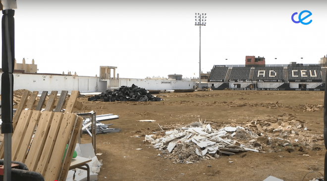 El Estadio Alfonso Murube, del AD Ceuta (Imagen: RTVCE).