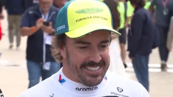 Fernando Alonso, en el Gran Premio de Silverstone (Foto: DAZN).
