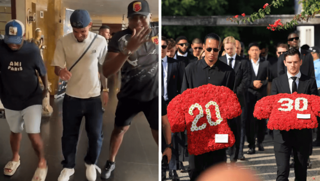 Luis Díaz, bailando en Colombia mientras se realizaba el funeral de Diogo Jota en Portugal.