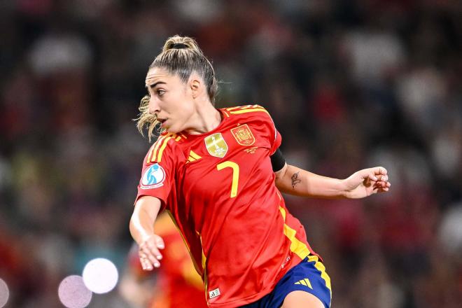 Olga Carmona, durante el España-Portugal de la Euro 2025 (Foto: Cordon Press).