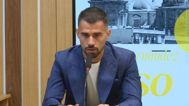 Suso, en su presentación con el Cádiz.
