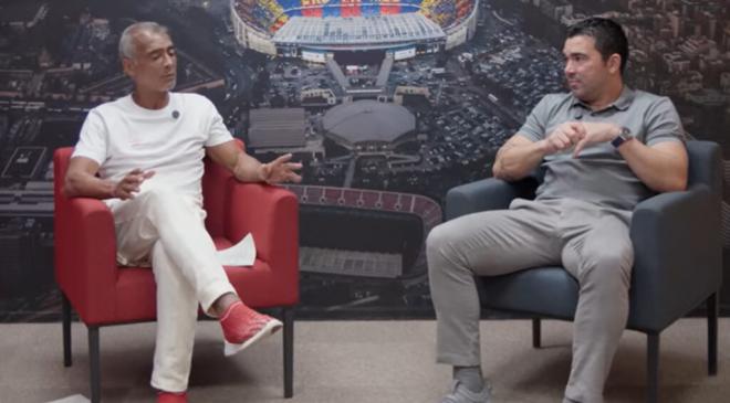 Deco, durante su entrevista con Romario al hablar de Lamine Yamal (captura YT Cara a Cara