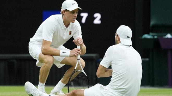 Jannik Sinner y Grigor Dimitrov en Wimbledon (Foto: Cordon Press)
