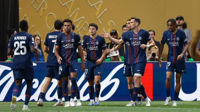 Los jugadores del PSG celebrando un gol contra el Inter de Miami (Fuente: Cordon Press)