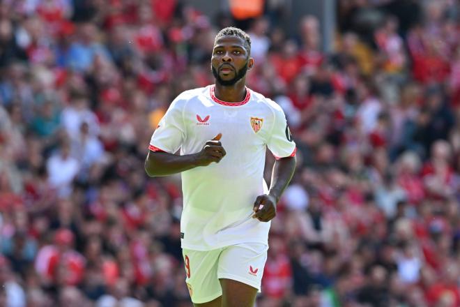 Kelechi Iheanacho, en uno de sus últimos partidos con el Sevilla (Foto: Cordon Press).