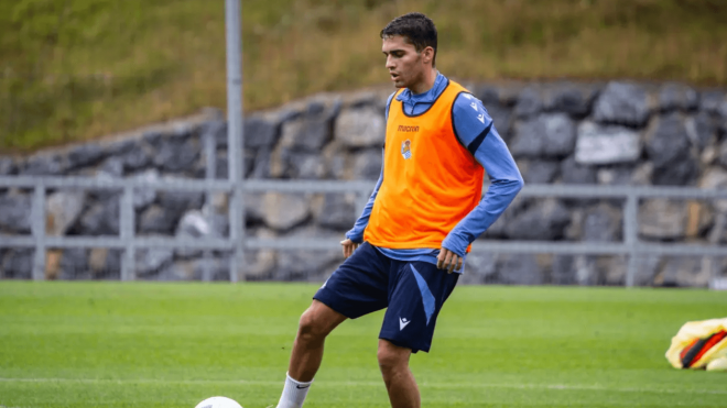 Arsen Zakharyan, en una sesión con la Real Sociedad (Foto: RS).