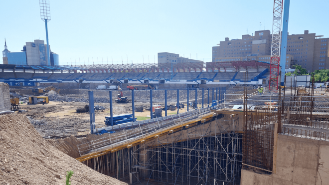 Así avanzan las obras de La Romareda (Foto: RZ).