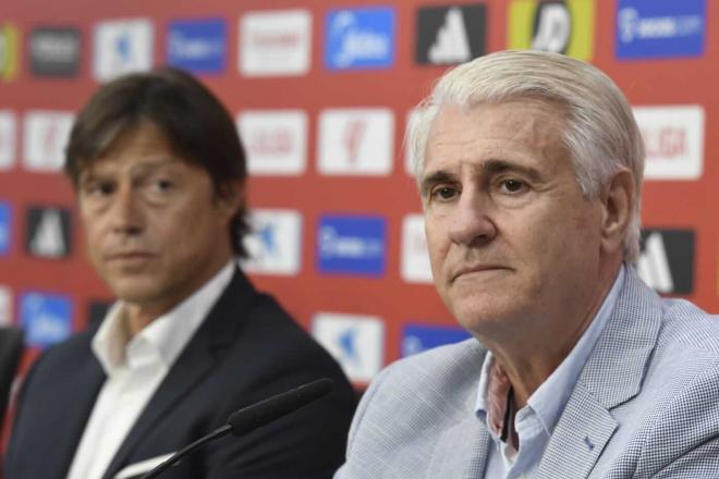Antonio Cordón, en la presentación de Almeyda (Foto: Kiko Hurtado).