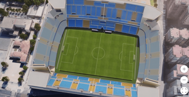 Mapa de abonos disponibles del Cádiz CF.