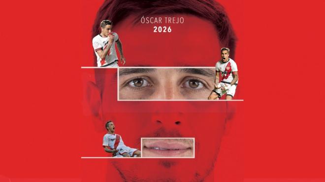 Óscar Trejo renuevo con el Rayo Vallecano (Foto: Rayo Vallecano).