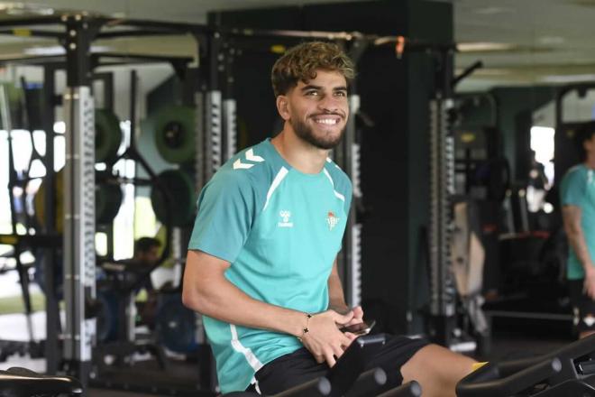 Ez Abde, en el inicio de la pretemporada del Betis (Foto: Kiko Hurtado).