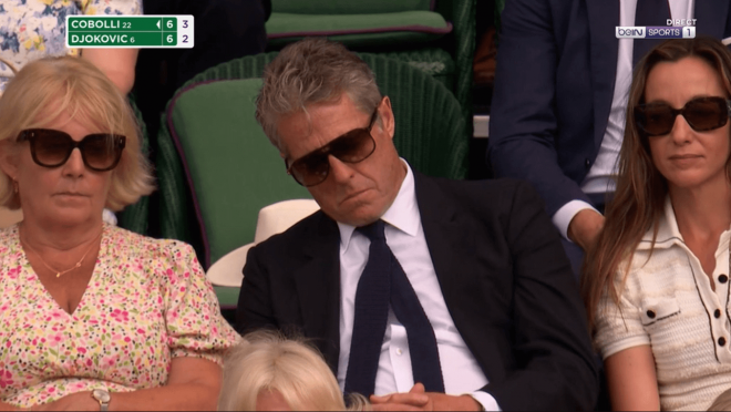 Hugh Grant, en Wimbledon (FOTO: Cordón Press).