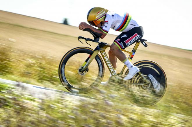 Remco Evenepoel, en la contrarreloj de la etapa 4 del Tour de Francia (Foto: Cordon Press).