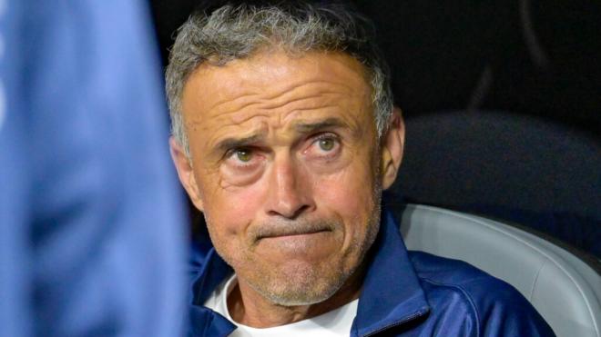 Luis Enrique, durante un partido (Foto: Cordon Press)