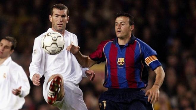 Luis Enrique contra Zidane en un Clásico (Cordon Press)
