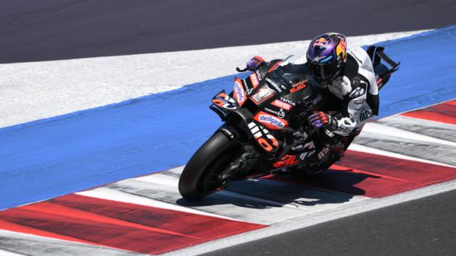 Jorge Martín, en los test con Aprilia en Mugello (Foto: Aprilia).