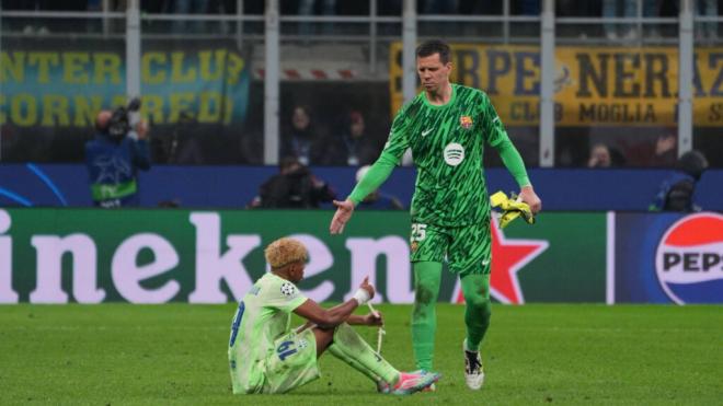 Szczesny junto a Lamine Yamal (Foto: Cordon Press)