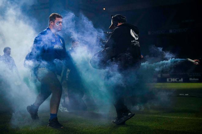 Grabación del himno del centenario de Melendi para el Real Oviedo (Foto: RO).