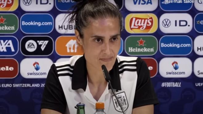 Montse Tomé en la rueda de prensa  (Captura de la RFEF)