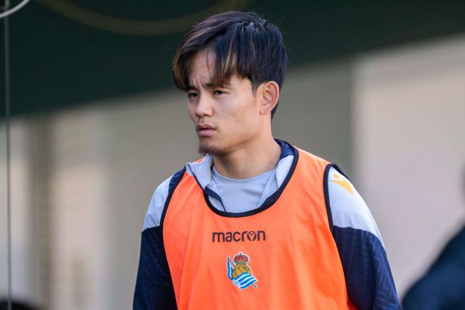 Take Kubo, en un partido de la Real Sociedad (Foto: Cordon Press).