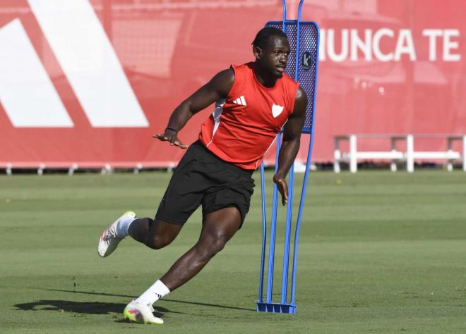 Nianzou, en el entrenamiento (Foto: Kiko Hurtado)