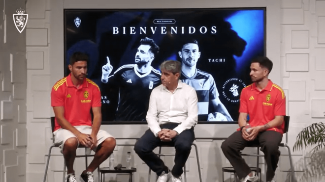 Txema Indias, en la presentación de Tachi y Sebas Moyano.