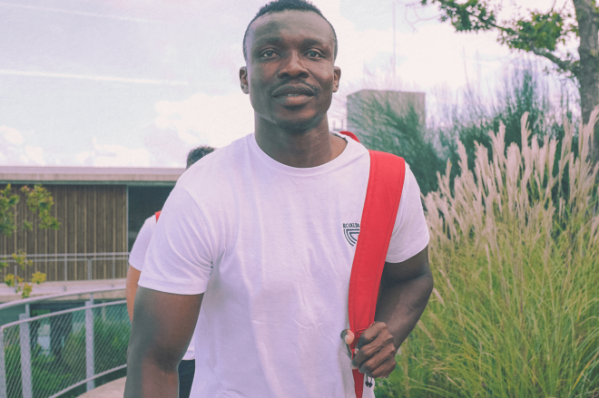Joseph Aidoo en Afouteza (Foto: Celta).