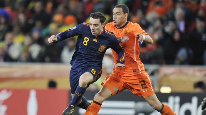 Xavi Hernández, durante la final del Mundial 2010 (foto: Cordon Press)