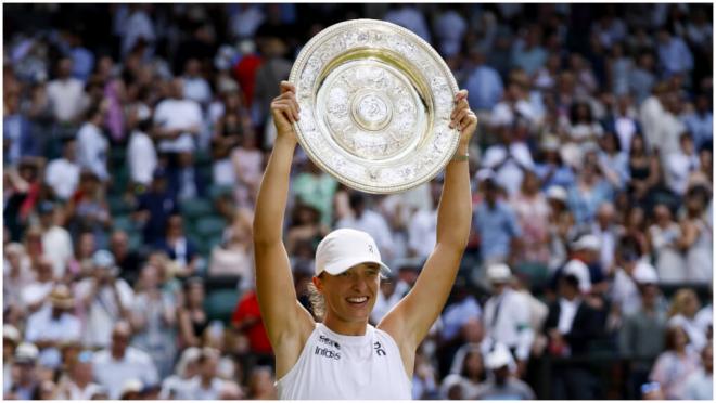 Swiatek, ganadora de Wimbledon 2025. (EFE)