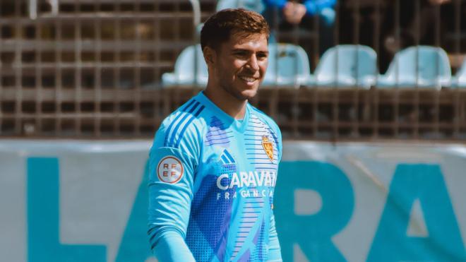 Carlos Calavia, con el Deportivo Aragón (Foto: Real Zaragoza).