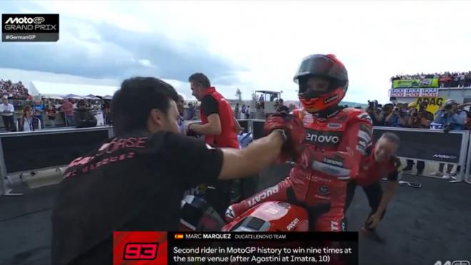 Marc Márquez, en el GP de Alemania (Foto: MotoGP).