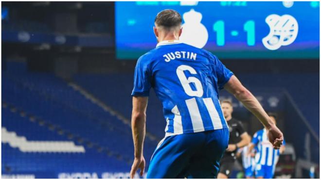 Justin Smith, con el Espanyol B. (@justin.smi6)