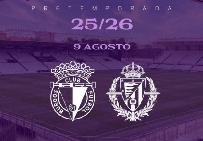 Anuncio del amistoso contra el Burgos CF