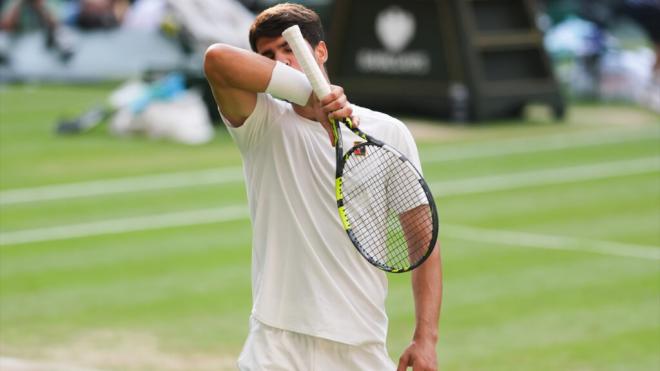 Carlos Alcaraz en la final de Wimbledon 2025 (Foto: Europa Press)